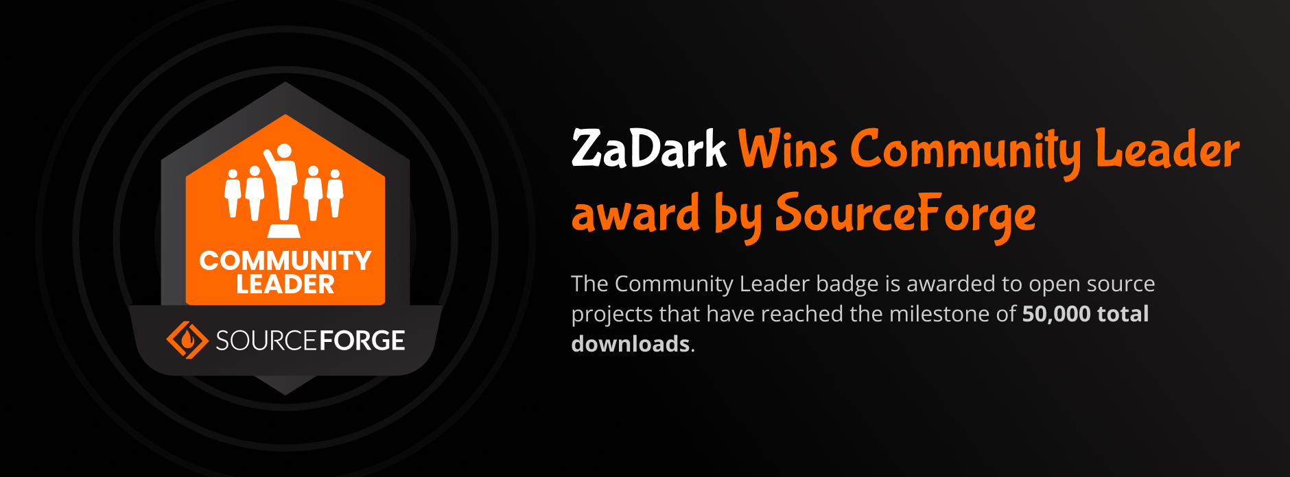 Community Leader award by SourceForge